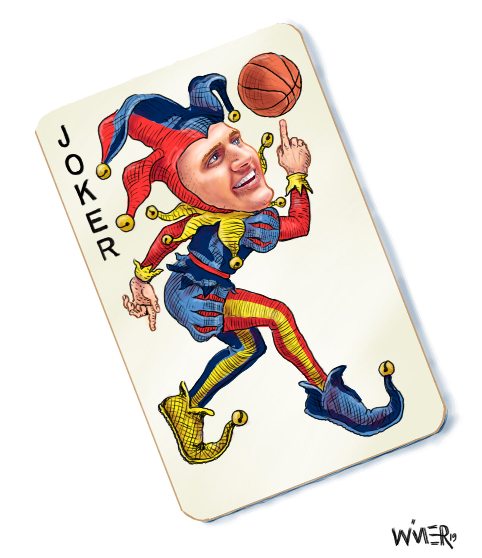 joker jokic denver nuggets playing card