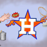 MLB Wrist Slap Houston Astros Cartoon Illustration