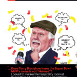 Terry Bradshaw Post Super Bowl Mahomes Confusion Cartoon Illustration