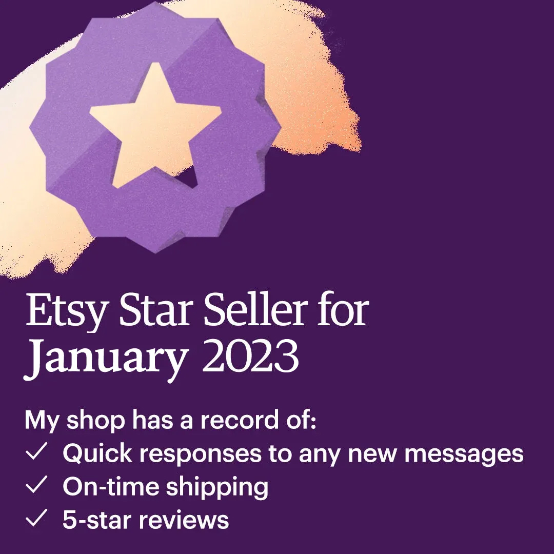 Jan-2023 Etsy Star Seller